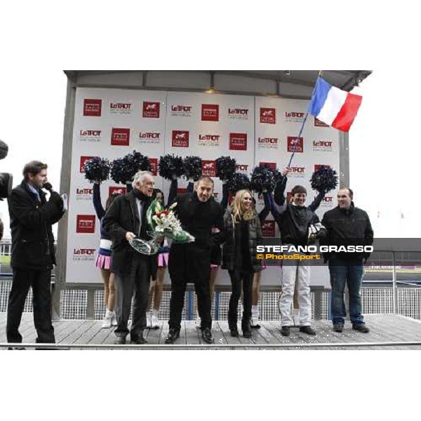 Eric Raffin with Rapid Lebel wins the Prix du Luxembourg Paris-Vincennes, 29th january 2011 ph. Stefano Grasso
