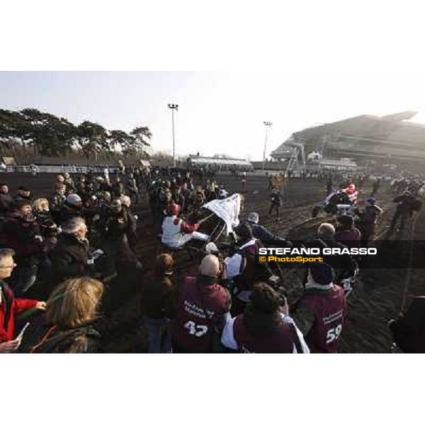 Grand Prix d\'Amerique 2011 - Frank Nivard with Ready Cash wins the Grand Prix d\'Amerique Paris-Vincennes, 30th january 2011 ph. Stefano Grasso