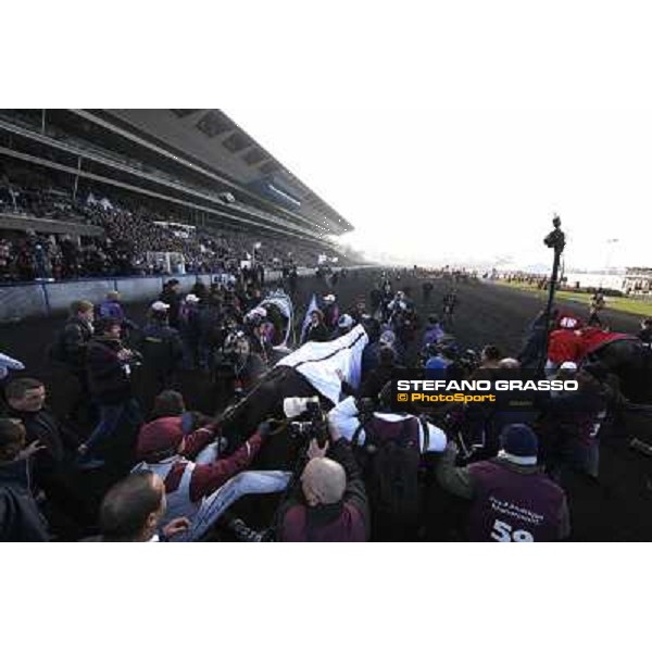 Grand Prix d\'Amerique 2011 - Frank Nivard with Ready Cash wins the Grand Prix d\'Amerique Paris-Vincennes, 30th january 2011 ph. Stefano Grasso