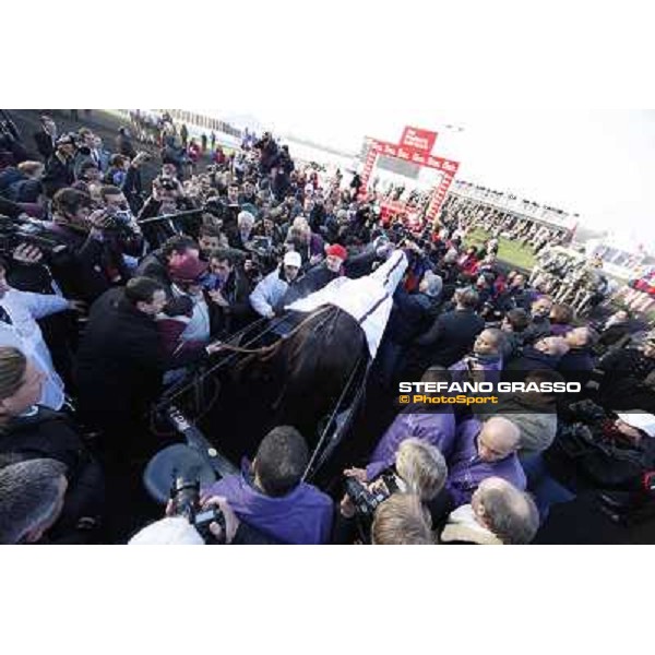 Grand Prix d\'Amerique 2011 - Frank Nivard with Ready Cash wins the Grand Prix d\'Amerique Paris-Vincennes, 30th january 2011 ph. Stefano Grasso