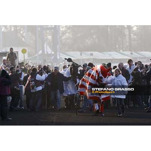 Grand Prix d\'Amerique 2011 - Frank Nivard with Ready Cash wins the Grand Prix d\'Amerique Paris-Vincennes, 30th january 2011 ph. Stefano Grasso