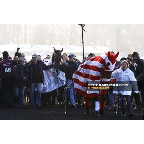 Grand Prix d\'Amerique 2011 - Frank Nivard with Ready Cash wins the Grand Prix d\'Amerique Paris-Vincennes, 30th january 2011 ph. Stefano Grasso