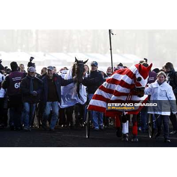 Grand Prix d\'Amerique 2011 - Frank Nivard with Ready Cash wins the Grand Prix d\'Amerique Paris-Vincennes, 30th january 2011 ph. Stefano Grasso