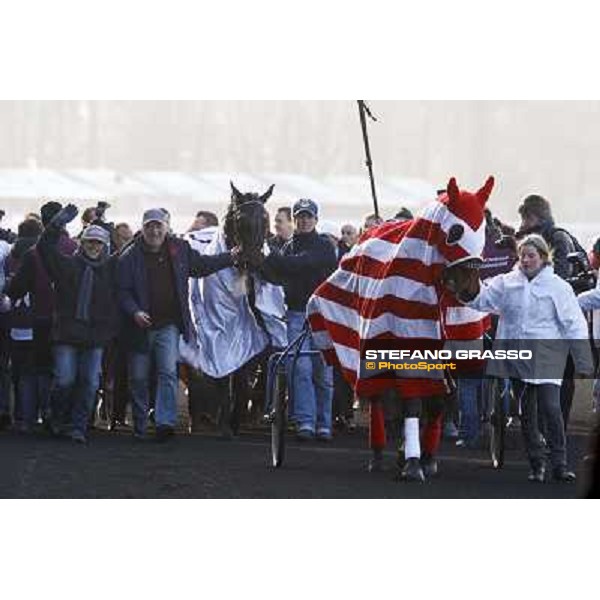 Grand Prix d\'Amerique 2011 - Frank Nivard with Ready Cash wins the Grand Prix d\'Amerique Paris-Vincennes, 30th january 2011 ph. Stefano Grasso