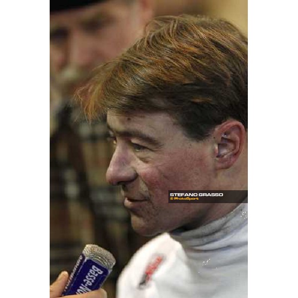 Franck Nivard pictured during the press conference, after winning the 90¡ Grand Prix d\'Amerique Paris-Vincennes, 30th january 2011 ph. Stefano Grasso