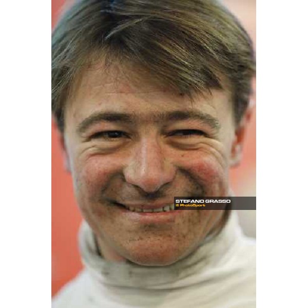 Franck Nivard pictured during the press conference, after winning the 90¡ Grand Prix d\'Amerique Paris-Vincennes, 30th january 2011 ph. Stefano Grasso