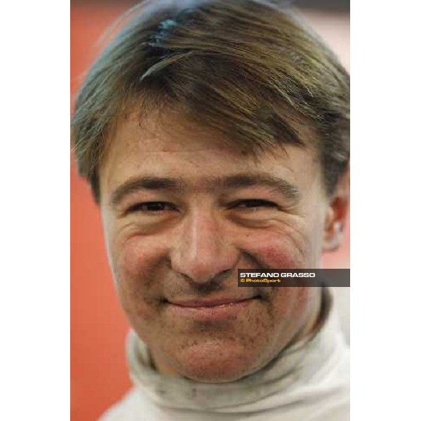 Franck Nivard pictured during the press conference, after winning the 90¡ Grand Prix d\'Amerique Paris-Vincennes, 30th january 2011 ph. Stefano Grasso