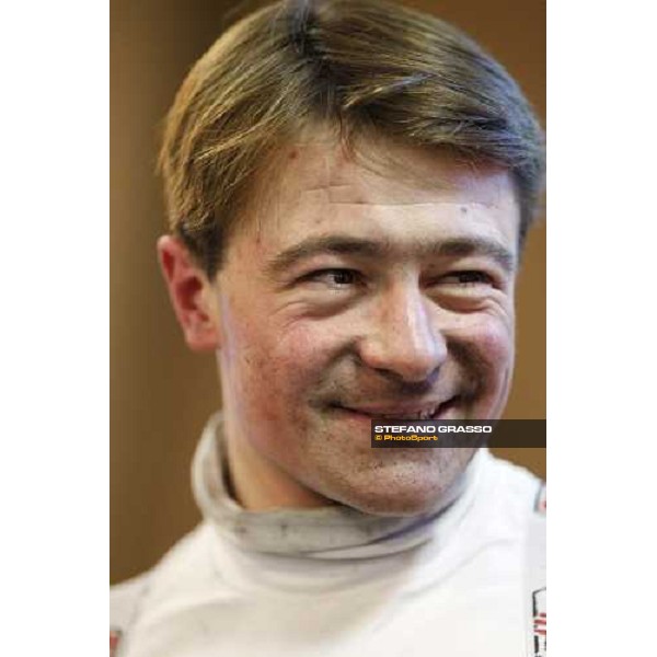 Franck Nivard pictured during the press conference, after winning the 90¡ Grand Prix d\'Amerique Paris-Vincennes, 30th january 2011 ph. Stefano Grasso