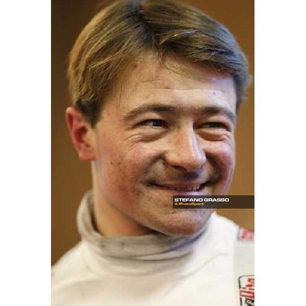 Franck Nivard pictured during the press conference, after winning the 90¡ Grand Prix d\'Amerique Paris-Vincennes, 30th january 2011 ph. Stefano Grasso