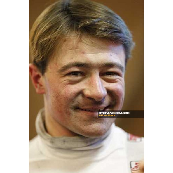 Franck Nivard pictured during the press conference, after winning the 90¡ Grand Prix d\'Amerique Paris-Vincennes, 30th january 2011 ph. Stefano Grasso