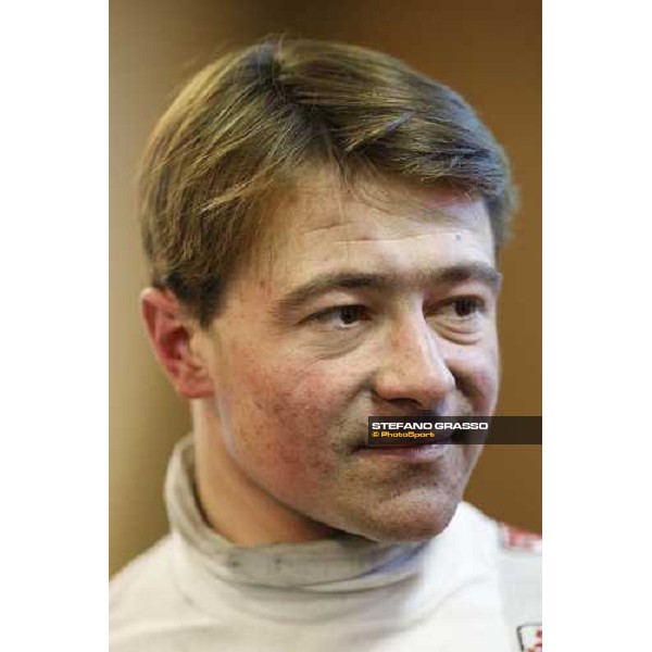 Franck Nivard pictured during the press conference, after winning the 90¡ Grand Prix d\'Amerique Paris-Vincennes, 30th january 2011 ph. Stefano Grasso