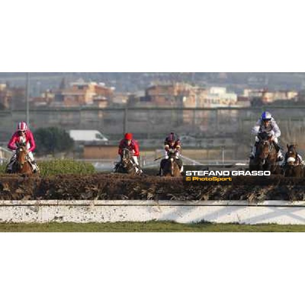 Dirk Fuhrmann on Frammassone wins the 63¡ Gran Corsa Siepi di Roma Roma Capannelle, 12th febr. 2011 ph. Stefano Grasso