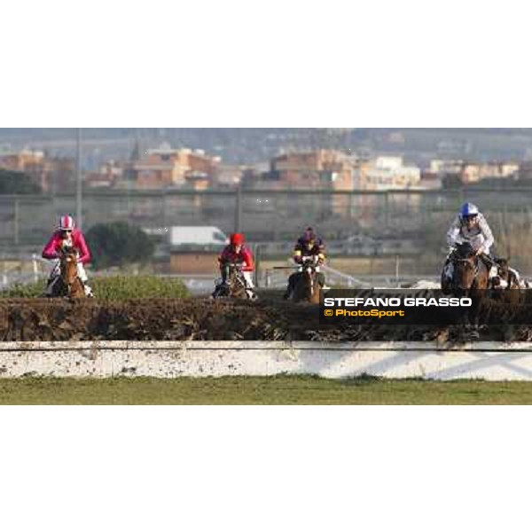 Dirk Fuhrmann on Frammassone wins the 63¡ Gran Corsa Siepi di Roma Roma Capannelle, 12th febr. 2011 ph. Stefano Grasso