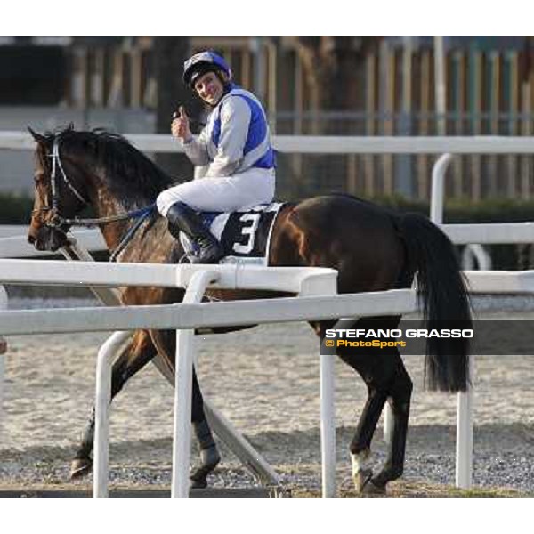 Dirk Fuhrmann on Frammassone wins the 63¡ Gran Corsa Siepi di Roma Roma Capannelle, 12th febr. 2011 ph. Stefano Grasso