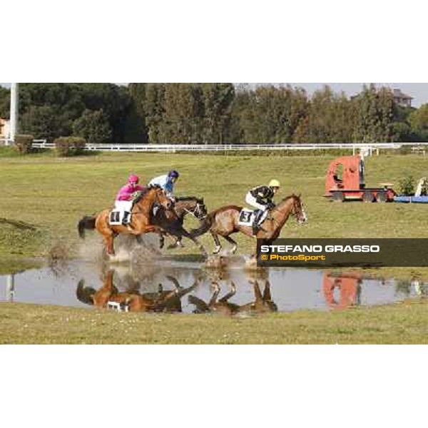 Dirk Fuhrmann on St Petersbourg wins the 122¡ Grande Steeple Chase di Roma - Mem.Gen.MArio Argenton Roma Capannelle, 12th febr. 2011 ph. Stefano Grasso