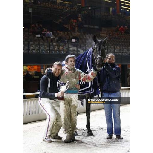Pietro Gubellini with Merckx Ok wins the Gran Premio Encat - Memorial Fausto Branchini beating Moses Rob Milan - San Siro racetrack, 20th febr. 2011 ph.Stefano Grasso - www.stefanograsso.com