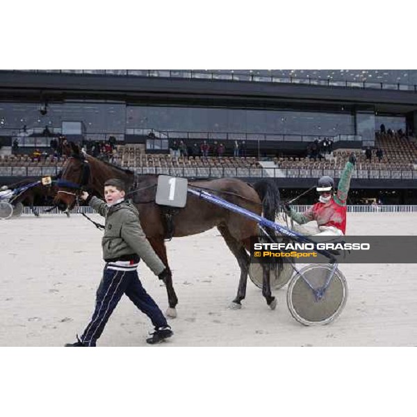 Irina Pockar with Le Pape wins the Trofeo Snai delle Stelle - \'Memorial Ada e Leandro Pantano\' Milan- San Siro racetrack, 20th february 2011 ph.Stefano Grasso - www.stefanograsso.com