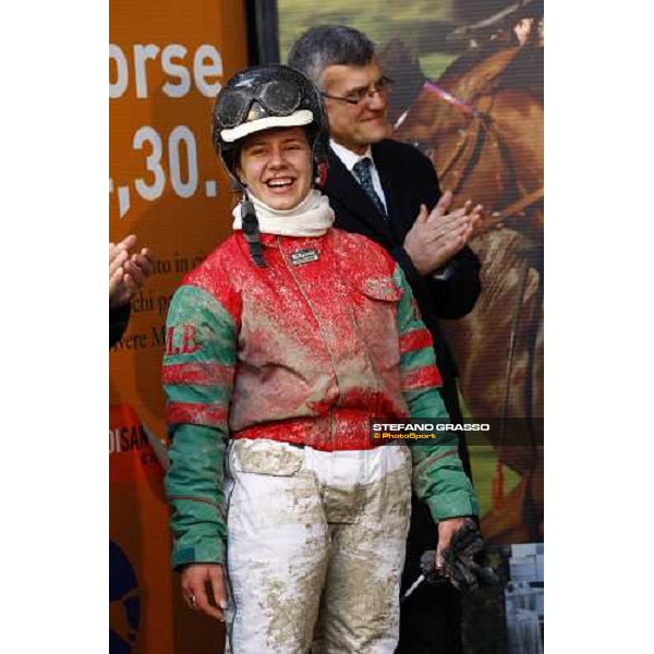 Irina Pockar with Le Pape wins the Trofeo Snai delle Stelle - \'Memorial Ada e Leandro Pantano\' Milan- San Siro racetrack, 20th february 2011 ph.Stefano Grasso - www.stefanograsso.com