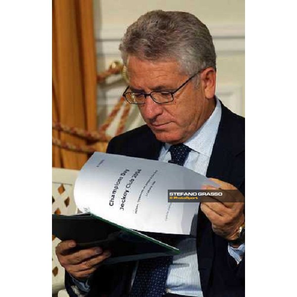 talkshow \'Imprenditoria e Sport\' dott. Antonio Matarrese, President of Unire Milan San Siro 17th october 2004 ph. Stefano Grasso