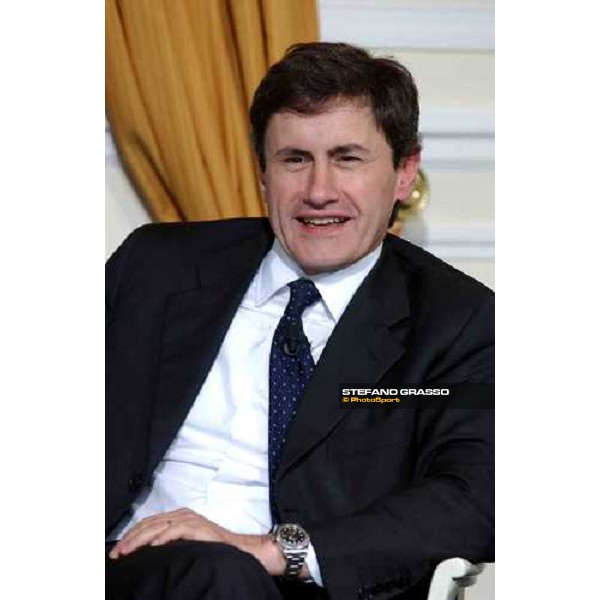 talkshow \'Imprenditoria e Sport\' on. Gianni Alemanno, Ministro delle Politiche Agricole Milan San Siro 17th october 2004 ph. Stefano Grasso