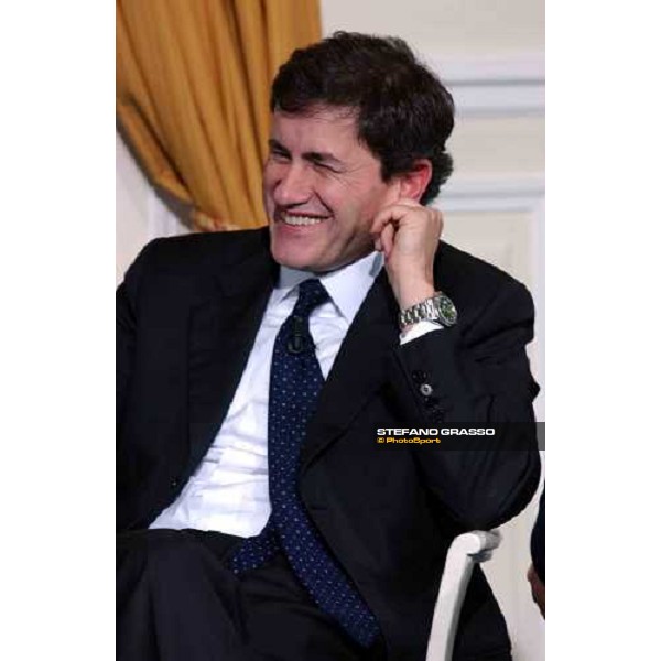 talkshow \'Imprenditoria e Sport\' on. Gianni Alemanno, Ministro delle Politiche Agricole Milan San Siro 17th october 2004 ph. Stefano Grasso