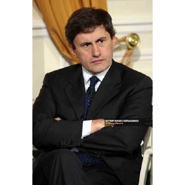 talkshow \'Imprenditoria e Sport\' Ministro delle Politiche Agricole, on. Gianni Alemanno Milan San Siro 17th october 2004 ph. Stefano Grasso