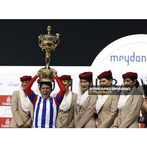 Mirco Demuro on Victoire Pisa wins the Dubai World Cup 2011 Dubai - Meydan, 26th march 2011 ph.Stefano Grasso