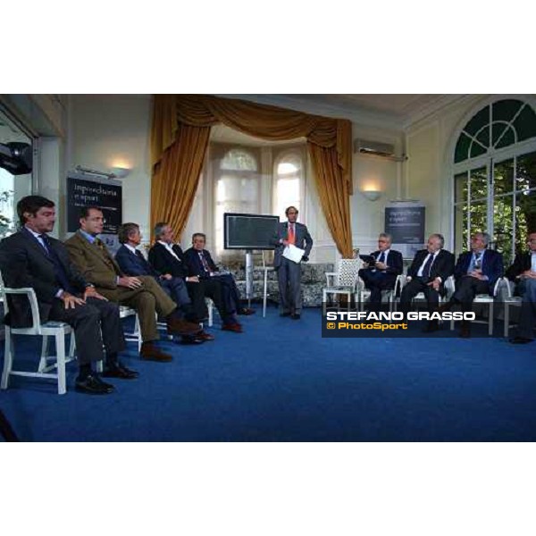 talkshow \'Imprenditoria e Sport\' Bruno Vespa presents the guests Milan San Siro 17th october 2004 ph. Stefano Grasso