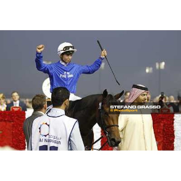 Mickael Barzalona on Khawlah after winning the UAE Derby Dubai - Meydan, 26th march 2011 ph.Stefano Grasso