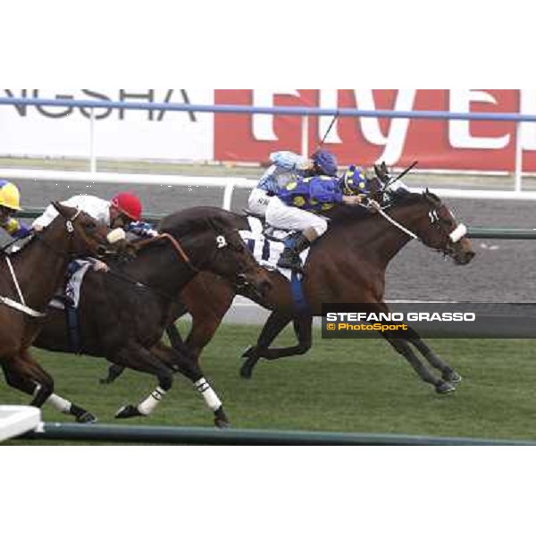 Bernard Fayd\'Herbe on J J The Jet Plane wins the Al Quoz Sprint Dubai - Meydan, 26th march 2011 ph.Stefano Grasso