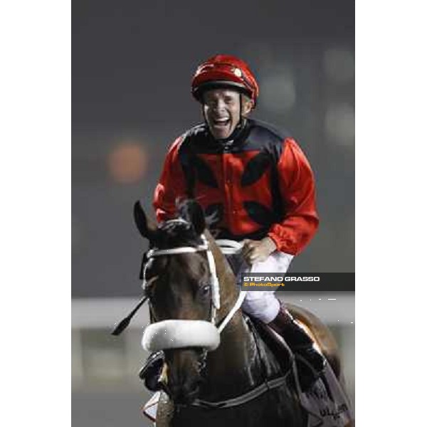Felix Coetzee on Rocket Man after winning the Dubai Golden Shaheen Dubai - Meydan, 26th march 2011 ph.Stefano Grasso