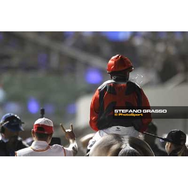 Felix Coetzee on Rocket Man after winning the Dubai Golden Shaheen Dubai - Meydan, 26th march 2011 ph.Stefano Grasso
