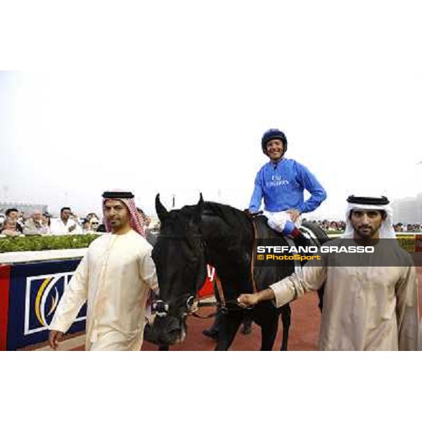 Frankie Dettori on Skysurfers after winning the Godolphin Mile Dubai - Meydan, 26th march 2011 ph.Stefano Grasso