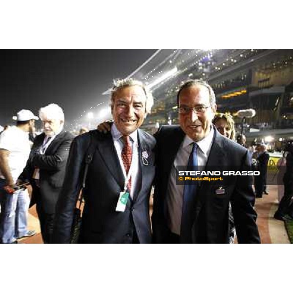 Dubai World Cup 2011 - Luca Cumani and Leonidas Marinopoulos after winning the Dubai Duty Free Dubai - Meydan, 26th march 2011 ph.Stefano Grasso