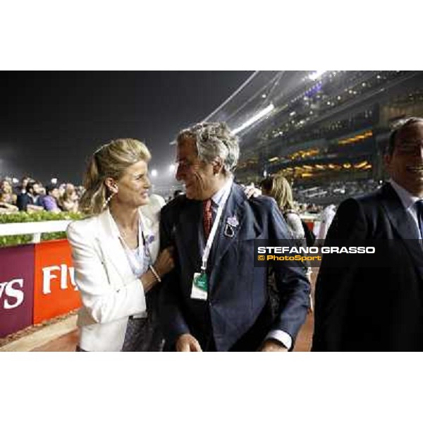 Luca and Sara Cumani after winning the Dubai Duty Free Dubai - Meydan, 26th march 2011 ph.Stefano Grasso