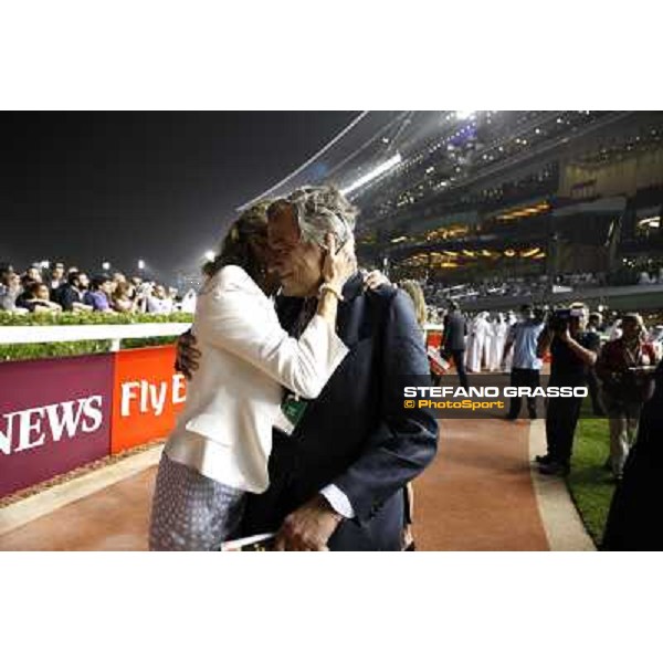 Luca and Sara Cumani after winning the Dubai Duty Free Dubai - Meydan, 26th march 2011 ph.Stefano Grasso