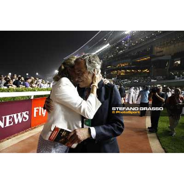 Luca and Sara Cumani after winning the Dubai Duty Free Dubai - Meydan, 26th march 2011 ph.Stefano Grasso