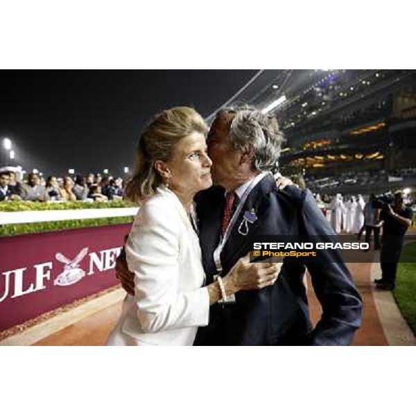 Luca and Sara Cumani after winning the Dubai Duty Free Dubai - Meydan, 26th march 2011 ph.Stefano Grasso