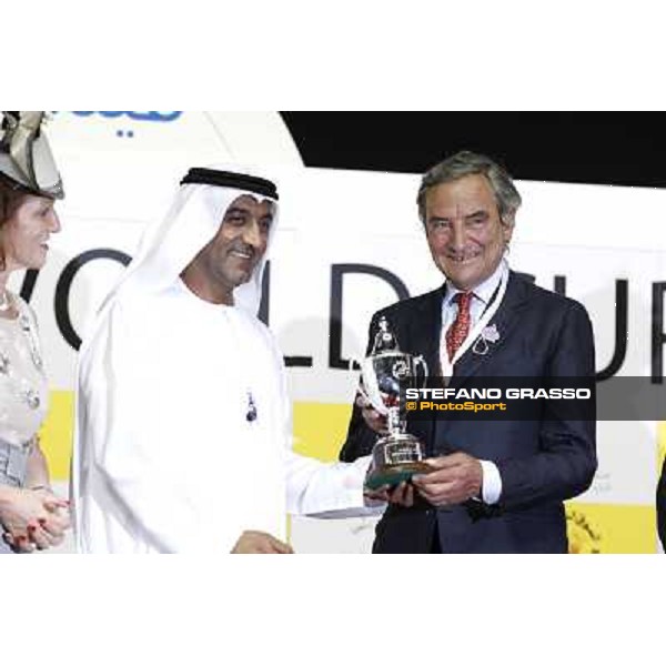 Dubai World Cup 2011 - Luca Cumani during the prize giving of the Dubai Duty Free Dubai - Meydan, 26th march 2011 ph.Stefano Grasso