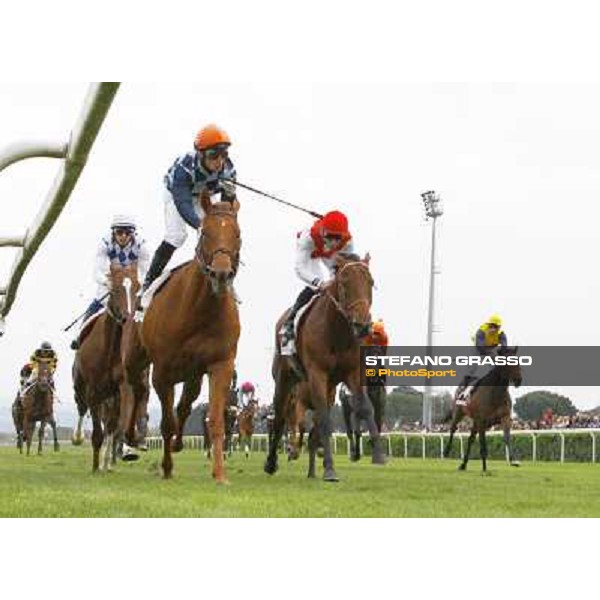 Salvatore Sulas on Al Rep wins the Premio Parioli beating Duchamp and The Confessor Rome, Capannelle racetrack, 17th april 2011 ph.Stefano Grasso