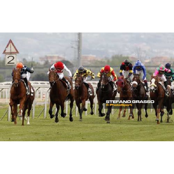 Salvatore Sulas on Al Rep wins the Premio Parioli beating Duchamp and The Confessor Rome, Capannelle racetrack, 17th april 2011 ph.Stefano Grasso