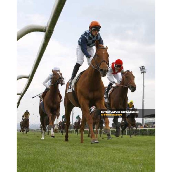 Salvatore Sulas on Al Rep wins the Premio Parioli beating Duchamp and The Confessor Rome, Capannelle racetrack, 17th april 2011 ph.Stefano Grasso