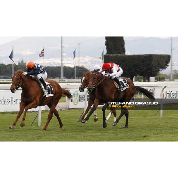Salvatore Sulas on Al Rep wins the Premio Parioli beating Duchamp and The Confessor Rome, Capannelle racetrack, 17th april 2011 ph.Stefano Grasso