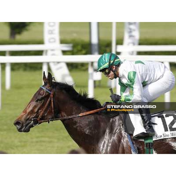 Umberto Rispoli on Sir Eagles wins the Premio Certosa Milan- San Siro racetrack, 24th april 2011 ph.Stefano Grasso