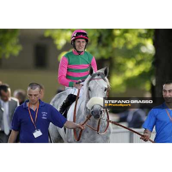 Mirco Demuro on Voila Ici Milan- San Siro racetrack, 24th april 2011 ph.Stefano Grasso