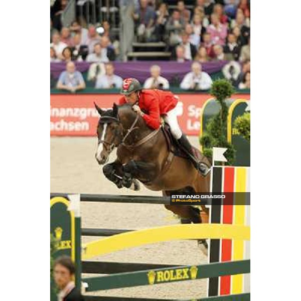 Christian Ahlmann on Taloubet Z 2 during the 2nd qualifier for the World Cup Final Rolex FEi World Cup Final Jumping Leipzig, 29th april 2011 ph.Stefano Grasso