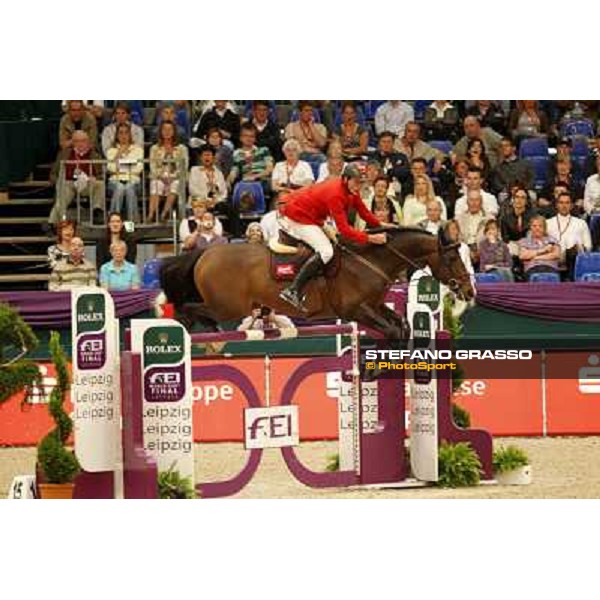 Christian Ahlmann on Taloubet Z 2 during the 2nd qualifier for the World Cup Final Rolex FEi World Cup Final Jumping Leipzig, 29th april 2011 ph.Stefano Grasso