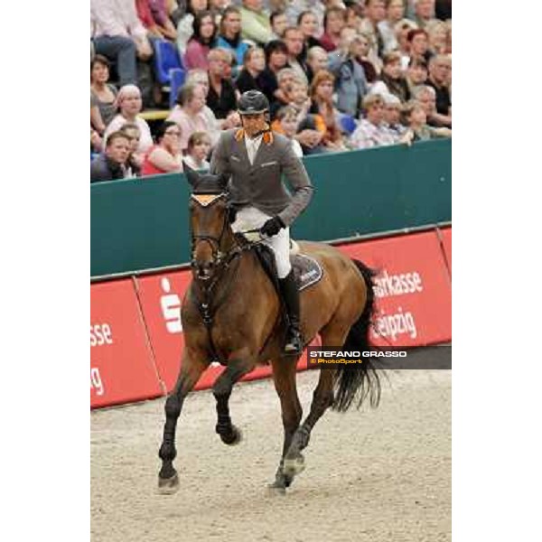Marco Kutscher on Cash 63 during the 2nd qualifier for the World Cup Final Rolex FEi World Cup Final Jumping Leipzig, 29th april 2011 ph.Stefano Grasso