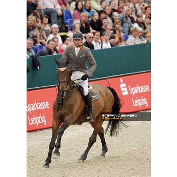 Marco Kutscher on Cash 63 during the 2nd qualifier for the World Cup Final Rolex FEi World Cup Final Jumping Leipzig, 29th april 2011 ph.Stefano Grasso