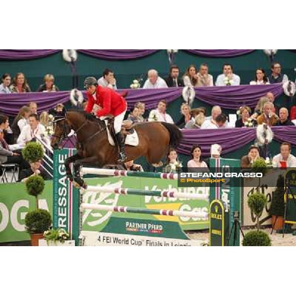 Eric Lamaze on Hickstead during the 2nd qualifier for the World Cup Final Rolex FEi World Cup Final Jumping Leipzig, 29th april 2011 ph.Stefano Grasso